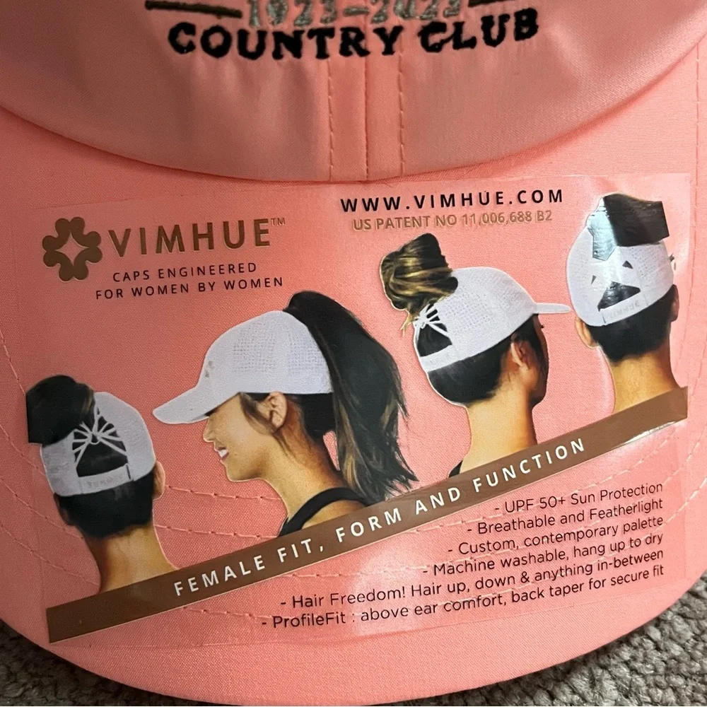 NWT Vimhue Cochecho County Club 100 Years Baseball Cap with Adjustable Strap